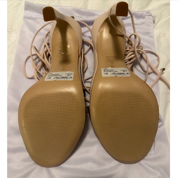 SCHUTZ Jessie Clear Strap Stiletto Sandal - Rose Nude/Transparent - Picture 4 of 9